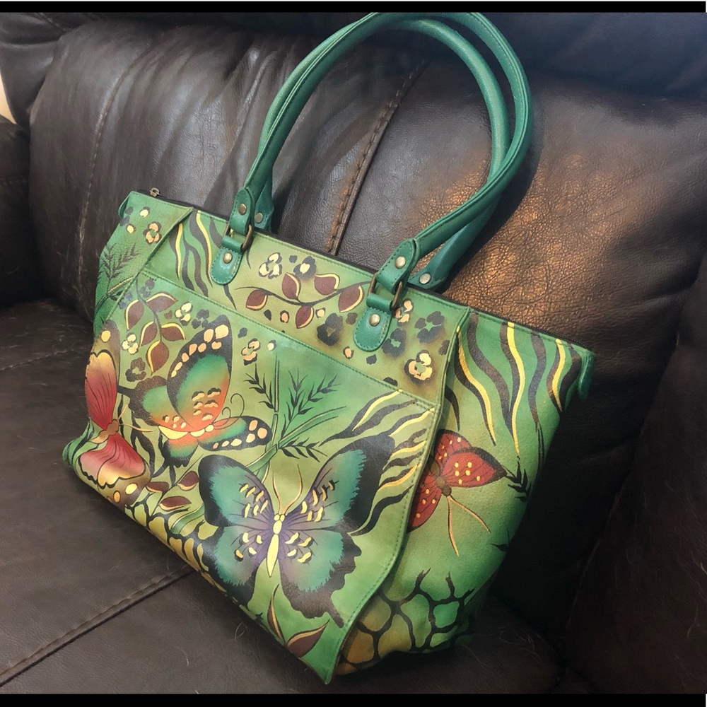 ANNA by Anuschka Hand Painted Large Tote 8066